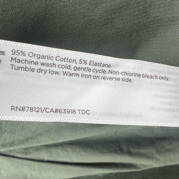 Eileen Fisher Organic Cotton Corduroy Shirt Jacket Womens Medium Olive Green - Picture 8 of 11